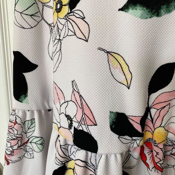 Torrid Wms Size 1X Textured Knit Floral Print Skater Flare Dress - Picture 6 of 9